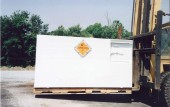 Rear view of Type 3 truck box with internal IME cap box (8’x5’x5’)
