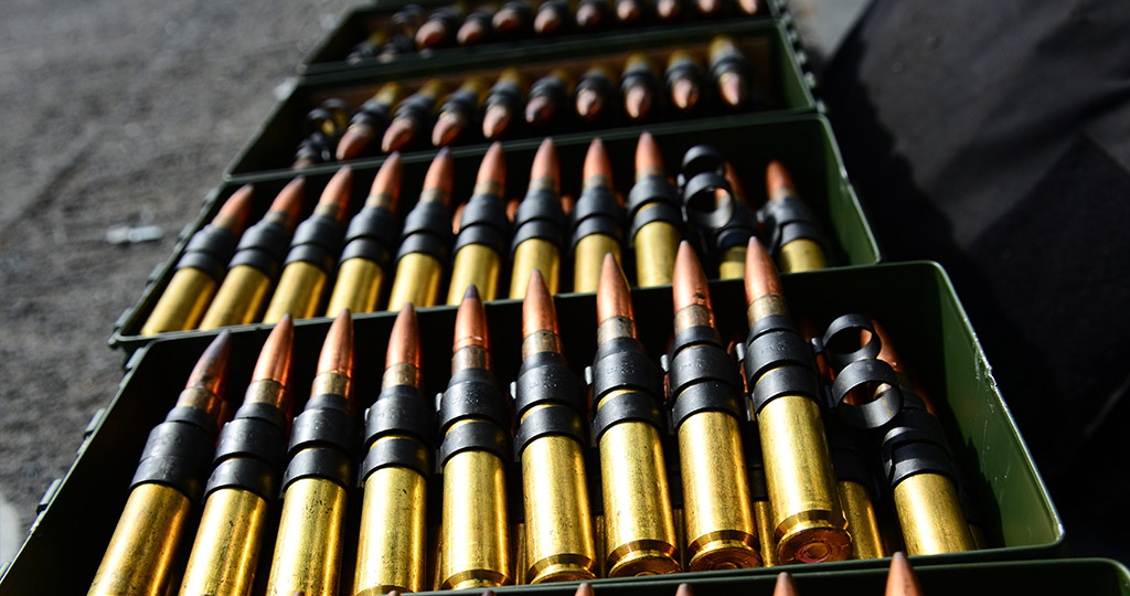 ammunition in boxes