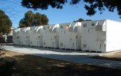 Multiple 20 ft. x 10 ft. x 10 ft. armories in place at a military base